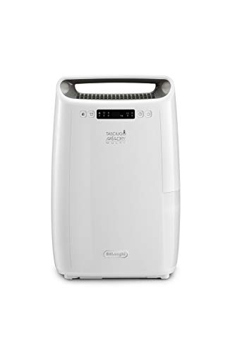 De'Longhi AriaDry DEXD214RF Mehrzweck-Luftentfeuchter, entfernt Feuchtigkeit zu Hause mit Filtration mit 3 Aktionen, Trocknungsfunktion,...