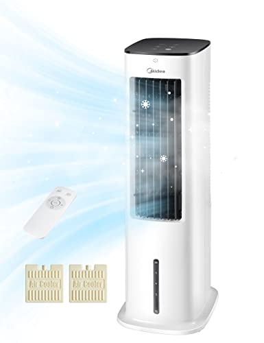 Midea 4-in-1 Mobile Klimaanlage ohne Abluftschlauch | Turmventilator mit Wasserkühlung & Luftbefeuchter | | Luftkühler mobil mit 5L Wassertank,...