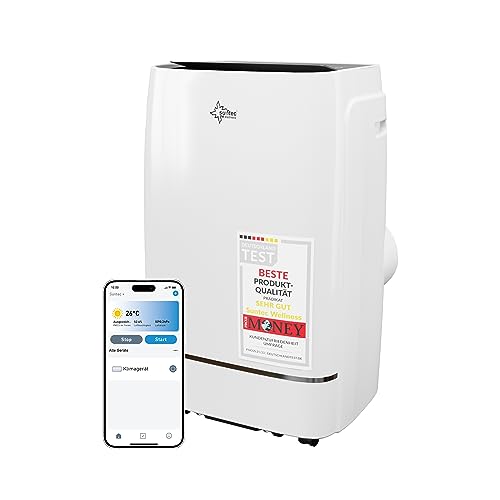 SUNTEC Mobiles lokales Klimagerät Advance 12.0 Eco R290 | Klimaanlage für Räume bis 60 qm | Abluftschlauch | Kühler und Entfeuchter mit...