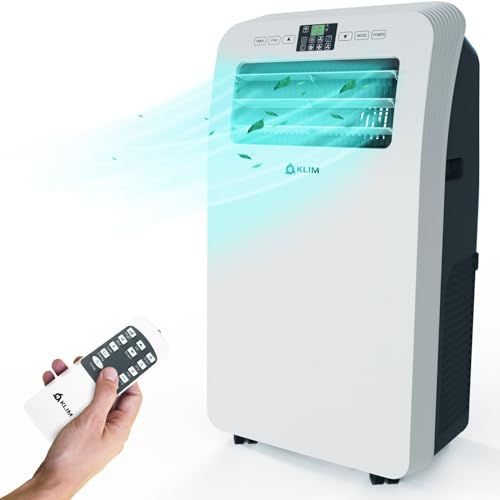 KLIM AC12000 | Leistungsstarke und Leise Mobile Klimaanlage mit 12.000 BTU + NEU + mit Integrierter Entfeuchtungsfunktion, Ventilator und Kühlmodus +...