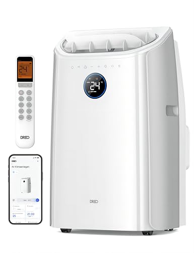 Dreo Tragbare Klimaanlagen, 10.000 BTU AC Einheit für Schlafzimmer mit Drainagefreier Kühlung, APP/Stimme/Fernbedienung, 24h Timer mit Ventilator &...