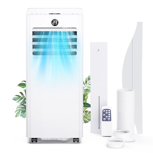 Mobiles Klimagerät - 7000BTU Klimaanlage Mobil mit Abluftschlauch, Kühl-/Ventilations-/ Entfeuchtungs-/Schlafmodus Alle-in-1, Digitalanzeige &...