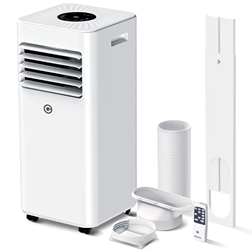 Mobile Klimaanlage, 9000 BTU 4-in-1 Mobiles Klimagerät, Luftentfeuchter, Kühlventilator mit 2 Geschwindigkeiten, Digitalanzeige, Fernbedienung,...
