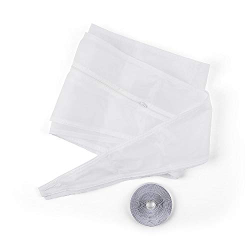Klarstein Fensterabdichtungs-Set für mobile Klimageräte, Länge: 3,9 m, Reißverschluss, Klettband, weiß