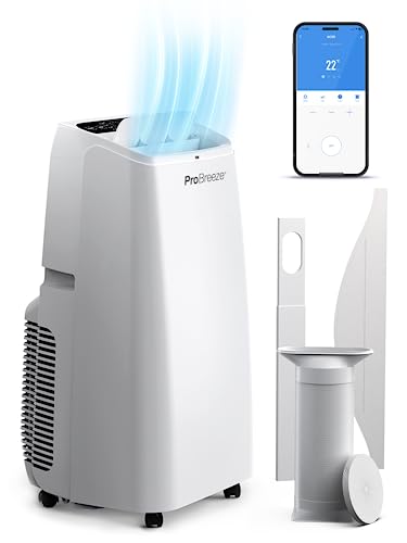 Pro Breeze 4-in-1 Mobiles Klimagerät 12000 BTU (50㎡ Raumgröße) mit App & WLAN - Klimaanlage mobil für Heizen und Kühlen, Ventilator,...