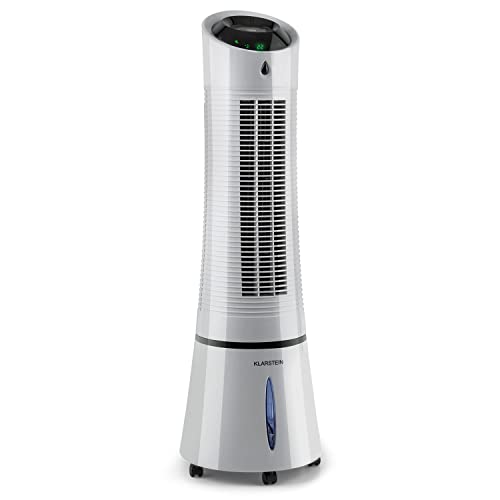 Klarstein Luftkühler mit Wasserkühlung, 5-in-1 Verdunstungskühler, Luftbefeuchter, Ventilator, Luftreiniger & Nachtmodus, Mobile Klimageräte...