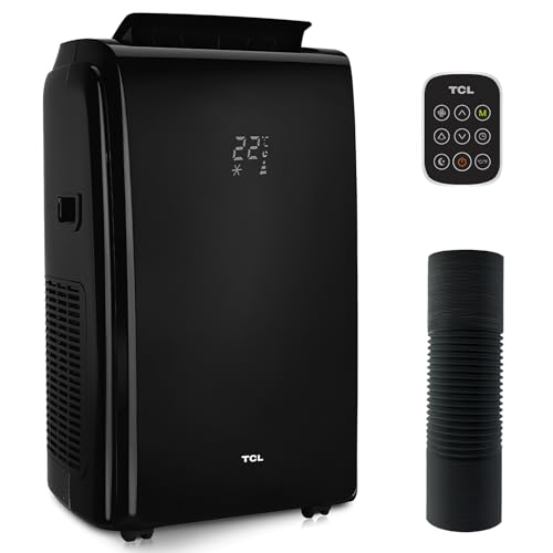 TCL Mobile Klimaanlage 9000 BTU 2,6 kW TCL-09CPB-KB Premium Design Serie mit Timer und div. Modifikationen | bis 26m² | Schwarz