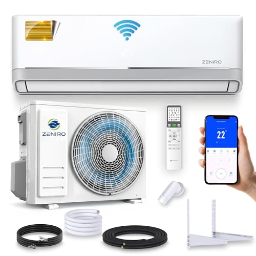 ZENIRO Split Klimaanlage Klimagerät Set Air Conditioner mit Heizfunktion 12000 BTU 3,5kW A++ WiFi/App-Steuerung 4D AirFlow Auto Reinigung inkl....