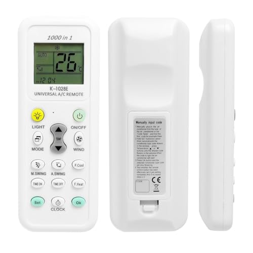 Universal Klimaanlage Fernbedienung für LG, Gree, Midea, Toshiba, Haier, Daikin, Hitachi, Sharp, Samsung, Sanyo, Hisense und über 1000 weitere...