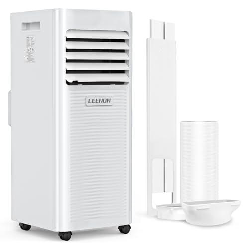 LEENON Klimaanlage Mobil Klimagerät 9000 BTU, 3 in 1 Kühlen Entfeuchten Ventilato, 2.6KW Mobile Klimagerät mit Abluftschlauch, Fernbedienung/...