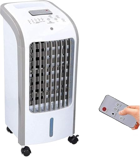 JUNG TVE25 mobiles Klimagerät mit Wasserkühlung, 62 Watt, Klimaanlage, Energiesparend, mit Fernbedienung, für Räume bis 35m², leiser Betrieb, 4L...