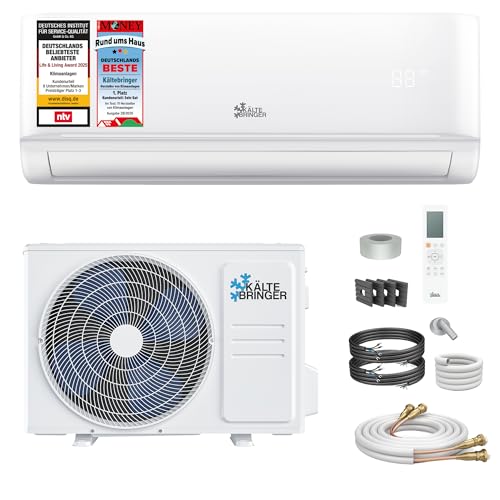 Kältebringer Split Klimaanlage Quick Connect - 12000 BTU (3,5 kW) - Klimagerät mit Heizfunktion, WiFi & App, bis 55qm, sehr leise - 5m...