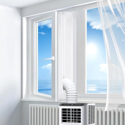 Wbbrbbr Fensterabdichtung für Mobile Klimageräte, 300CM Klimaanlage Fensterabdichtung, Klimaanlagen, Wäschetrockner, Ablufttrockner, Hot Air Stop...