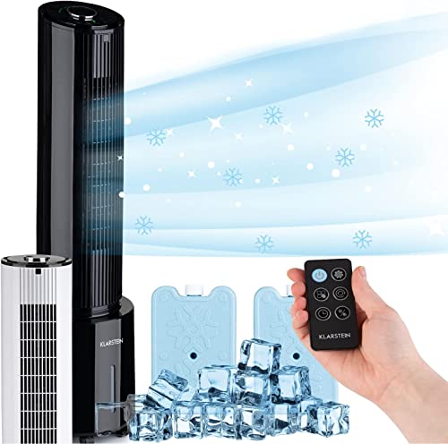 Klarstein Luftkühler mit Wasserkühlung, 4-in-1 Verdunstungskühler, Luftreiniger, Luftbefeuchter & Ventilator, Mobile Klimageräte Luftkühler mit...