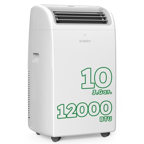 Kresico Mobile Klimaanlage 12000 BTU, Klimaanlage mobil mit Abluftschlauch, Mobiles Klimagerät mit Abluftschlauch für Räume bis zu 43m²/120m³,...