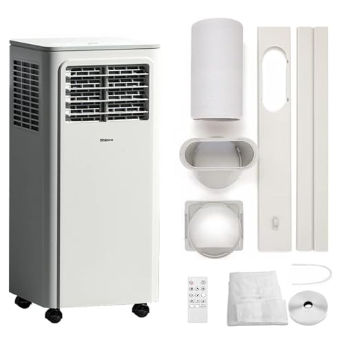 SHINCO Mobiles Klimagerät, 7000 BTU 2,05kW, Kühlen&Ventilieren&Entfeuchten, Raumgröße bis 54m³(18㎡), Mobile Klimaanlage mit Abluftschlauch und...