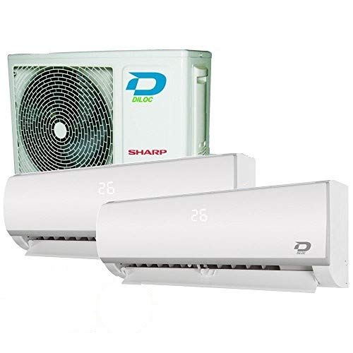 Inverter-Dual-Split-Klimaanlage Wall-I 12000 + 12000 BTU DILOC Klasse A++/A+ mit integriertem WIFI