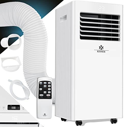 KESSER® - Klimaanlage Mobiles Klimagerät 4in1 kühlen, Luftentfeuchter, lüften, Ventilator - 7000 BTU/h (2.000 Watt) 2,3KW - Mobil Klima mit...