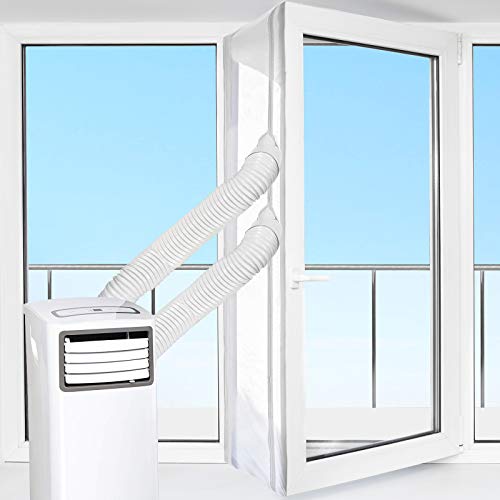 HOOMEE Tür- und Fensterabdichtung für mobile Klimageräte, Klimaanlagen, Wäschetrockner, Ablufttrockner, Air Stop zum Anbringen an Flügelfenster...