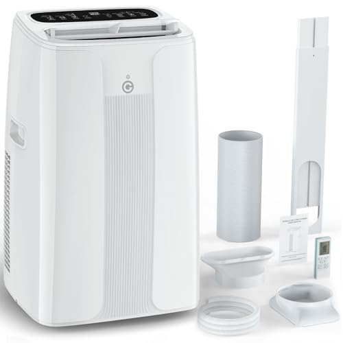 Klimaanlage Mobil 12000BTU, 3-in-1 Mobile Klimaanlage mit Abluftschlauch,Kühlen,Entfeuchten, Luftzirkulation, LED Display&Fernbedienung, 24h-Timer,...