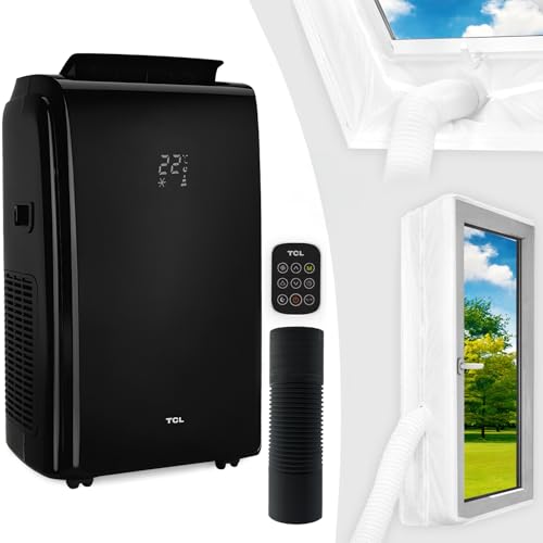 TCL Mobile Klimaanlage 9000 BTU 2,6 kW TCL-09CPB-KB Premium Design Serie mit Timer und div. Modifikationen | bis 26m² | Schwarz