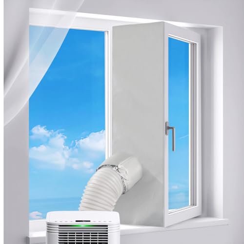 Oziral Mobile Klimaanlage Fensterdichtung Silberbeschichtete Manschette, fensterabdichtung für mobile klimageräte, 4 Meter, Passend für Klimaanlage...