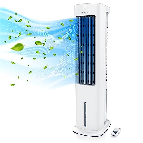 Brandson - Luftkühler mobil mit Wasserkühlung - Preisträger 2024 - mobile Verdunstungskühler ohne Abluftschlauch - Luftbefeuchter Ventilator...