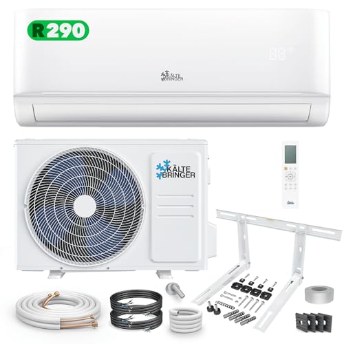 Kältebringer R290 Split Klimaanlage - 12000 BTU - 3,4 kW - Propan Klimagerät mit Heizfunktion, WiFi & App, bis 55qm, sehr leise - 5m Kupferleitung,...