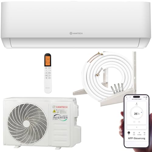 Split Klimaanlage 18000 BTU (bis 60m²) HANTECH H-PRO Heiz-&Kühlfunktion, Luftfilter, WIFI, Montagematerial