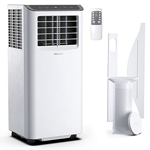 Pro Breeze 4-in-1 mobiles Klimagerät, 9000 BTU (Räume bis 35㎡), Klimaanlage mit Abluftschlauch, Luftentfeuchter, Smart Home WLAN Funktion, 24h...