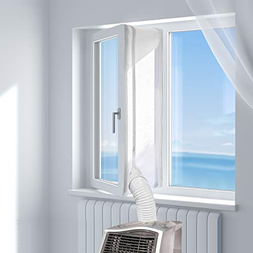 HOOMEE Fensterabdichtung für Mobile Klimageräte, Klimaanlagen, Wäschetrockner, Ablufttrockner, Hot Air Stop zum Anbringen an Fenster, Dachfenster,...