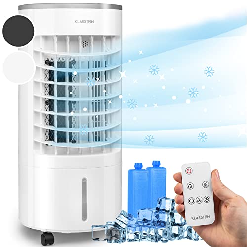 Klarstein Luftkühler mit Wasserkühlung, 3-in-1 Verdunstungskühler, Luftbefeuchter & Ventilator, Mobile Klimageräte 5L Tank, Leiser 65W Air Cooler...