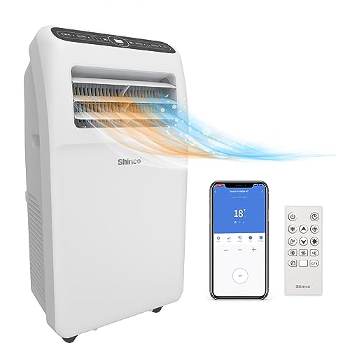 SHINCO Mobile Klimaanlage mit Abluftschlauch, 12000BTU, Kühlung&Heizung&Ventilieren&Entfeuchten, Mobiles Klimagerät mit Fenstermontage-Kit,...