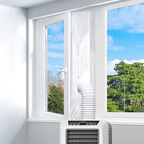 LYUNIT 400CM Fensterabdichtung für Mobile Klimageräte, Klimaanlagen, Wäschetrockner, Ablufttrockner, Hot Air Stop zum Anbringen an Fenster,...