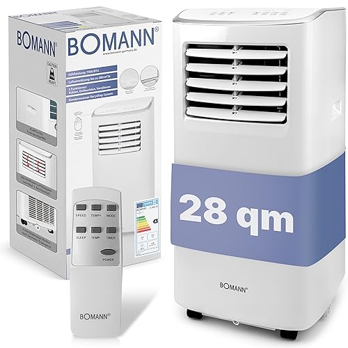 Bomann® Klimaanlage, 3in1 Klimagerät zum Kühlen, Entfeuchten und Ventilieren, mobiles Klimagerät leise mit 7.000 BTU Kühlleistung, Mobile...
