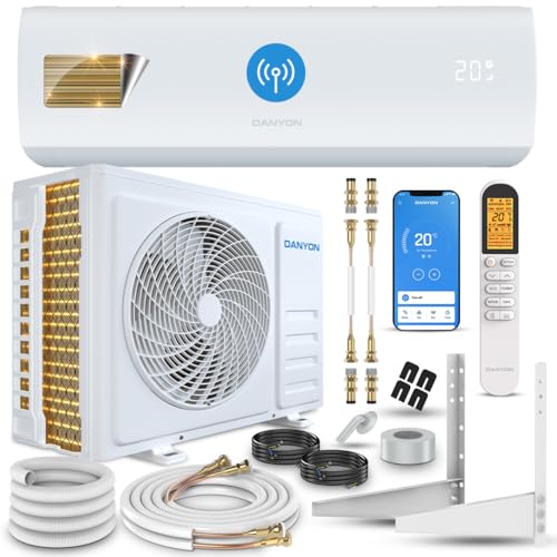 Danyon Quick Connect Klimaanlage Split, 12000 BTU - 3,4 kW, Smart Home, leise, Timer, Selbstreinigung, Inverter Klimagerät Heizfunktion, bis 59m2,...