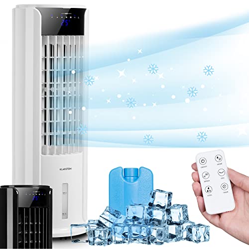 Klarstein Mobiler Luftkühler, 4-in-1 Air Cooler, Leiser Ventilator, Luftbefeuchter & Nachtmodus, Klimagerät ohne Abluftschlauch, Mobiles Klimagerät...