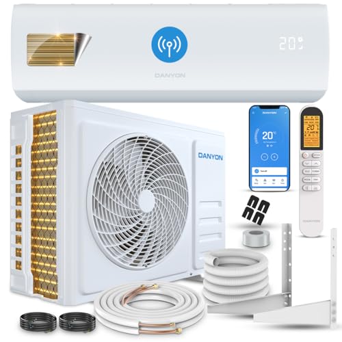 Danyon Klimaanlage Split - 12000 BTU - 3,4 kW, Selbstreinigung, leise, Smart Home, Inverter Klimagerät mit Heizfunktion, Splitgerät vorgefüllt mit...