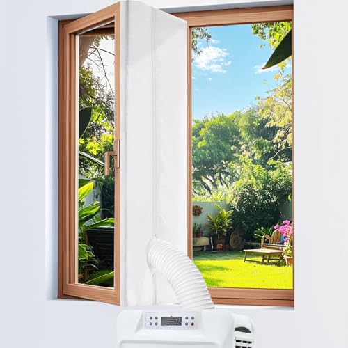 SKYYUE Fensterabdichtung für Mobile Klimageräte, Fensterabdichtung für Klimaanlagen, Wäschetrockner und Ablufttrockner, Hot Air Stop zur Anbringen...