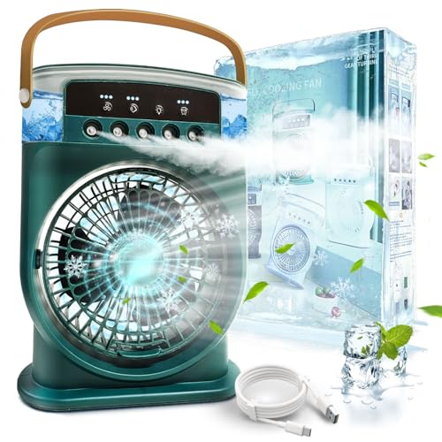 Mobile Klimaanlage Leise 4 in 1, Luftkühler Mini mit Akku, Klimagerät Mobil ohne Abluftschlauch, Mini Klimaanlage Tragbar, Air Conditioner mit...