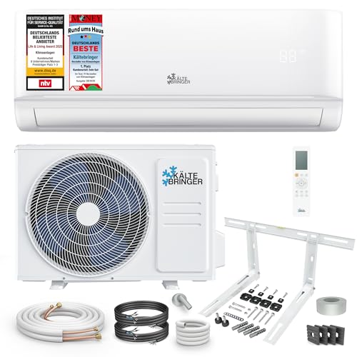 Kältebringer Split Klimaanlage - 12000 BTU (3,5 kW) - Klimagerät mit Heizfunktion, WiFi & App, bis 55qm, sehr leise - Set mit 5m Kupferleitung,...